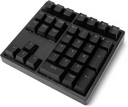 34 Keys Wired Mechanical Number Pad, USB C External Numeric Keypad with RGB Backlit Supports Directional & Shortcut Keys & Numbers for Laptop Desktop PC Black