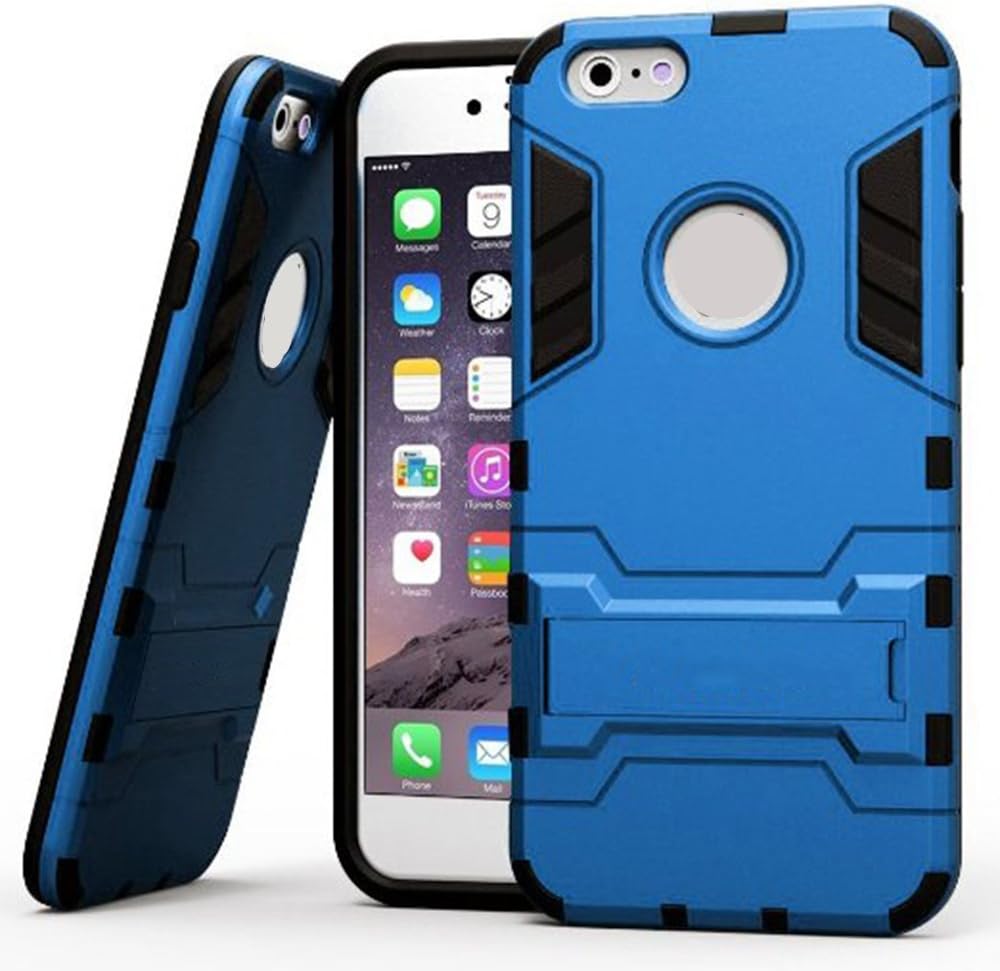 iPhone 5s Phone Case with Kickstand TPU Rubber phone case for i phone se Case Blue