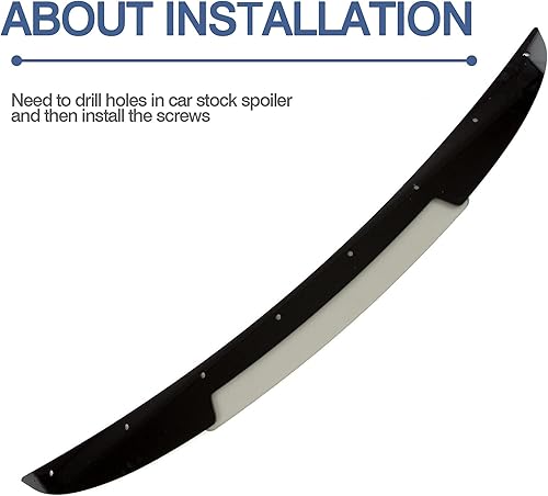 Miniatura 2 de WickerBill - Cargador de alerón tipo complementario compatible con modelos 2015-2021 SRT Hellcat, SRT, Daytona y Scat Pack con borde estándar, 2