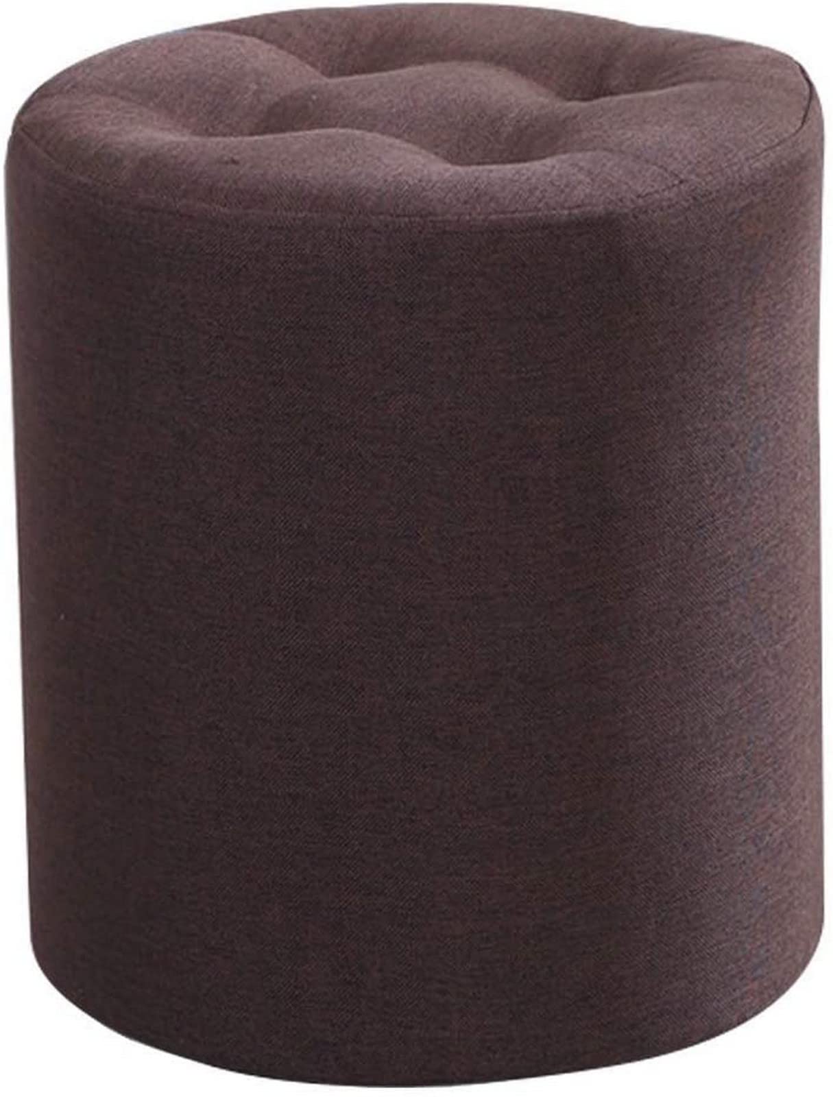 Repose-Pieds Rétro en Bois Massif Pouf Décoration Intérieure