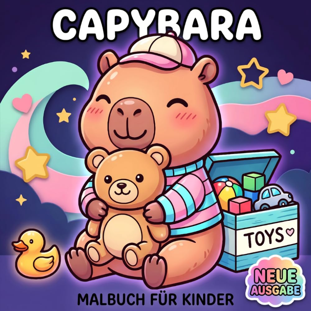 Capybara Malbuch: Über 60 Liebevoll Gestaltete Tierbilder Für Magische Auszeiten. Ein Großartiges Geschenk Für Entspannung, Achtsamkeit Und Stundenlangen Kreativen Spaß