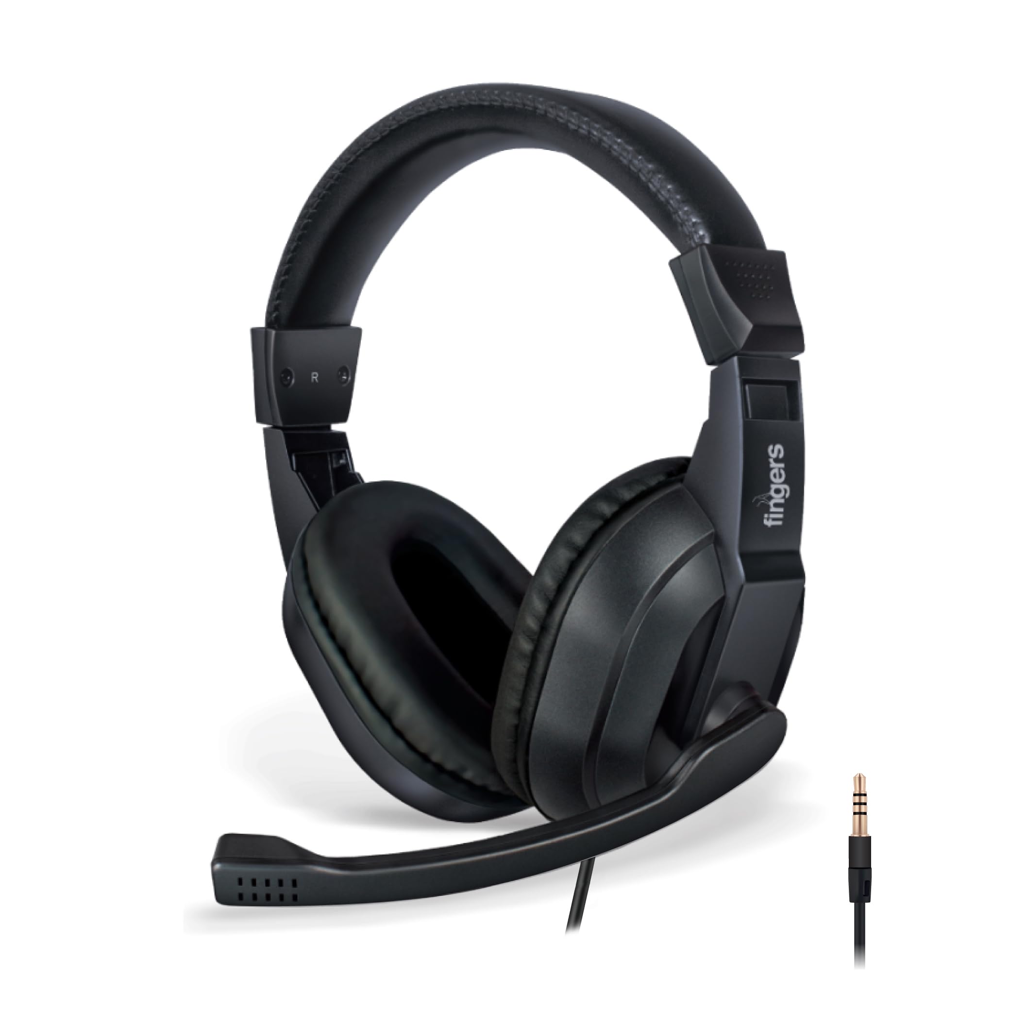 FINGERS S10 Wired Headphone On-Ear with Built-in Adjustable Mic (Crystal Clear Sound, 40 mm Powerful Drivers, Single 3.5 mm Connector for Mobile Phones) - Black (B0BC4B928K) Amazon Price History, Amazon Price Tracker