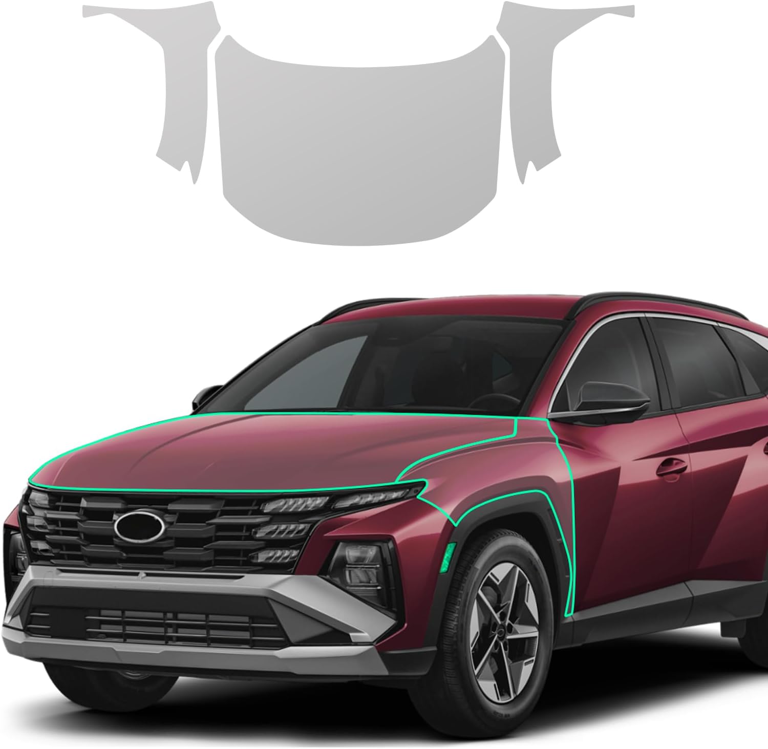 for 2025 Hyundai Tucson Basic Precut Paint Protective Film 8.5 Mil TPU PPF Clear Car HD Scratch Exterior Accessories