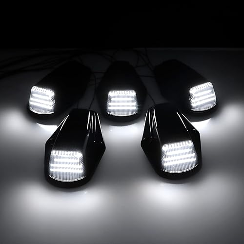 Miniatura 9 de Luz LED de techo de cabina 51 LED compatible con F250 F350 F450 F550 Superduty Truck 2004-2017 F650 F750, 5 piezas de luz delantera ámbar superior