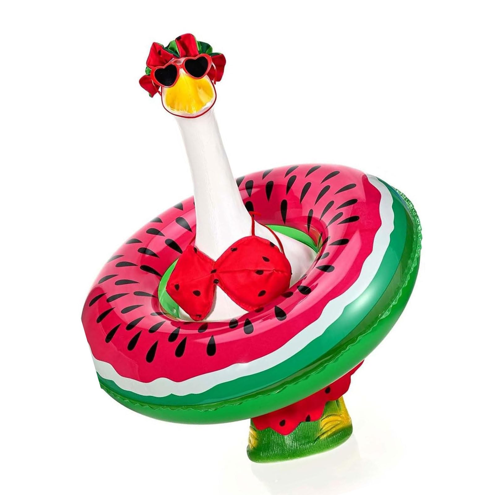 Mekalero Colorful Polyester Geese Sculpture Lawns Geese Costume Gooses Dress Swimwear for Lawns and Pool Area Decoration Summers Outdoor Pet Costume