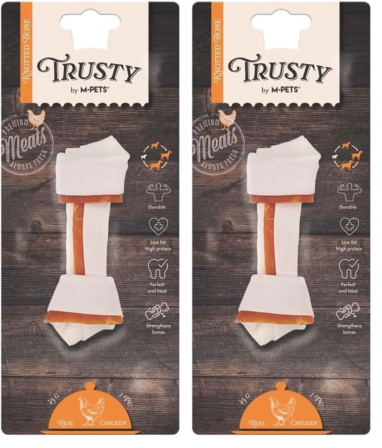 M-PETS TRUSTY CHICKEN DÜĞÜMLÜ KEMİK 45GR/12,7CM (2 paketi)