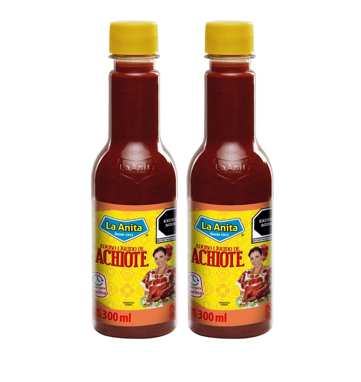 Achiote Marinade La Anita líquido 300 ml (paquete de 2)