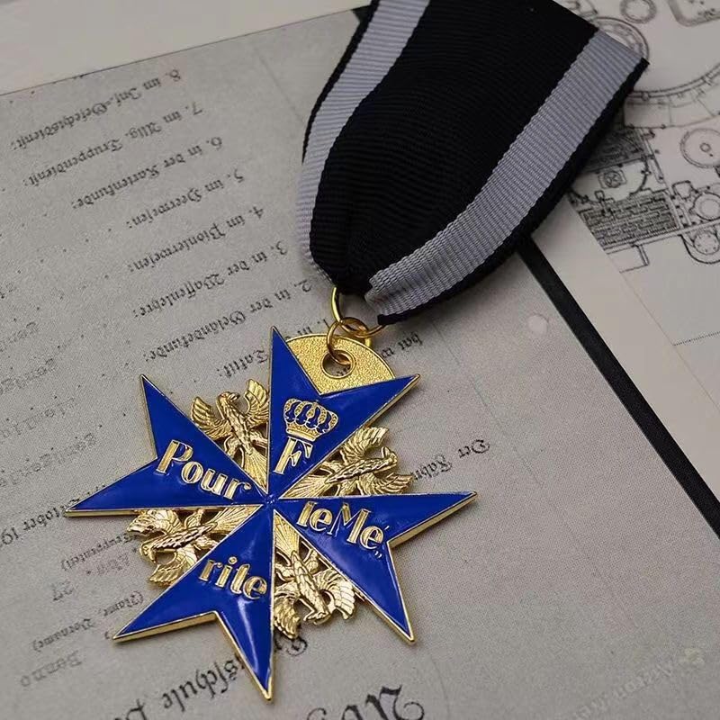 FOTN Reproduction Prussian Knight Pour Le Merite Blue Max Medal Award Medal Collectible Gift for Collector2