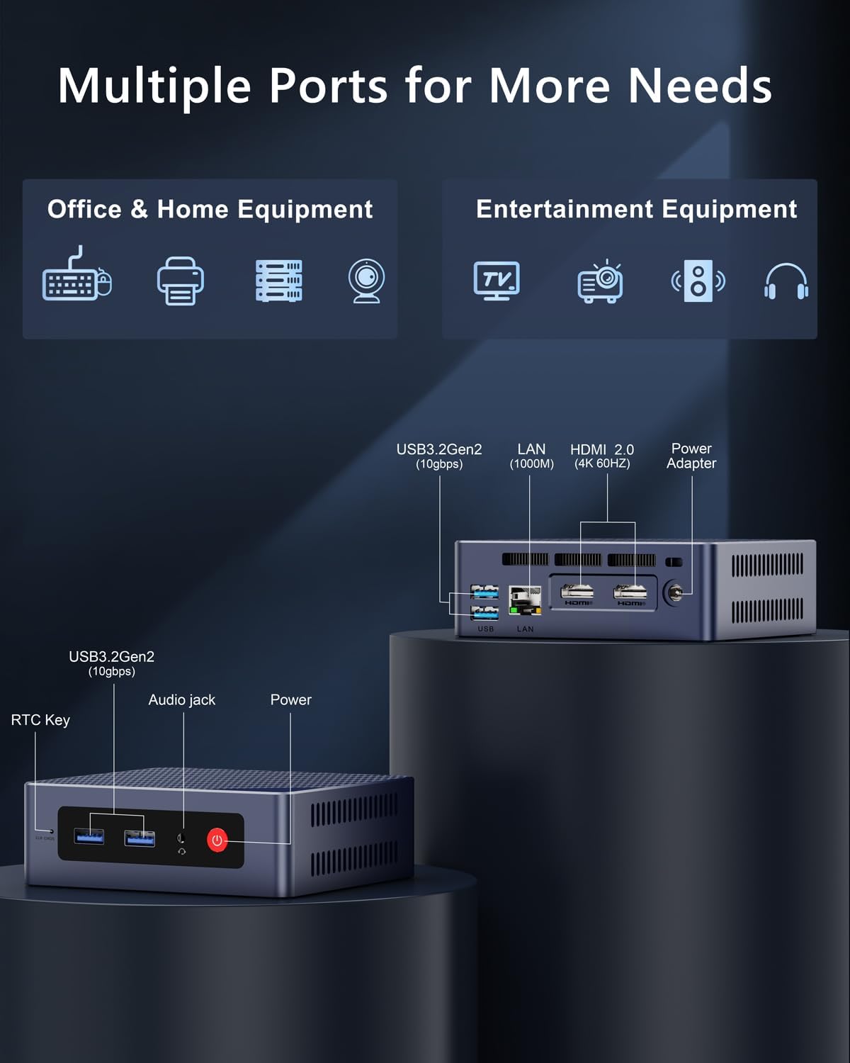 Beelink Mini S12 Mini PC,Intel 12th Alder Lake N100(4C/4T),Mini Computer 16GB RAM 500GB M.2 SSD, W-11 Gigabit Ethernet, 4K UHD, WiFi6, BT5.2 Home/Business Mini Desktop Computer - Image 6