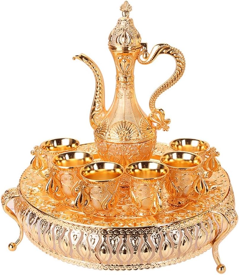 Wine Pot Alloy 8-piece Set Duplicate Ancient White Cup