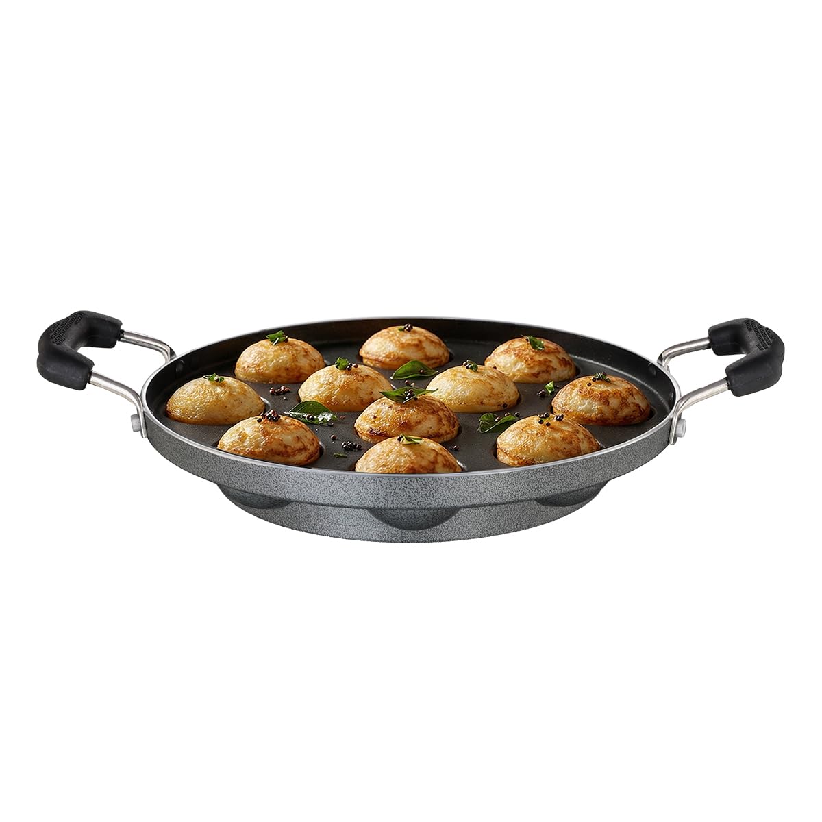 Prestige Omega Select Plus Non-Stick Paniyarakkal (Appe Maker)|11 pits| 25cm|Residue Free Coating |Metal Spoon Friendly-image-42