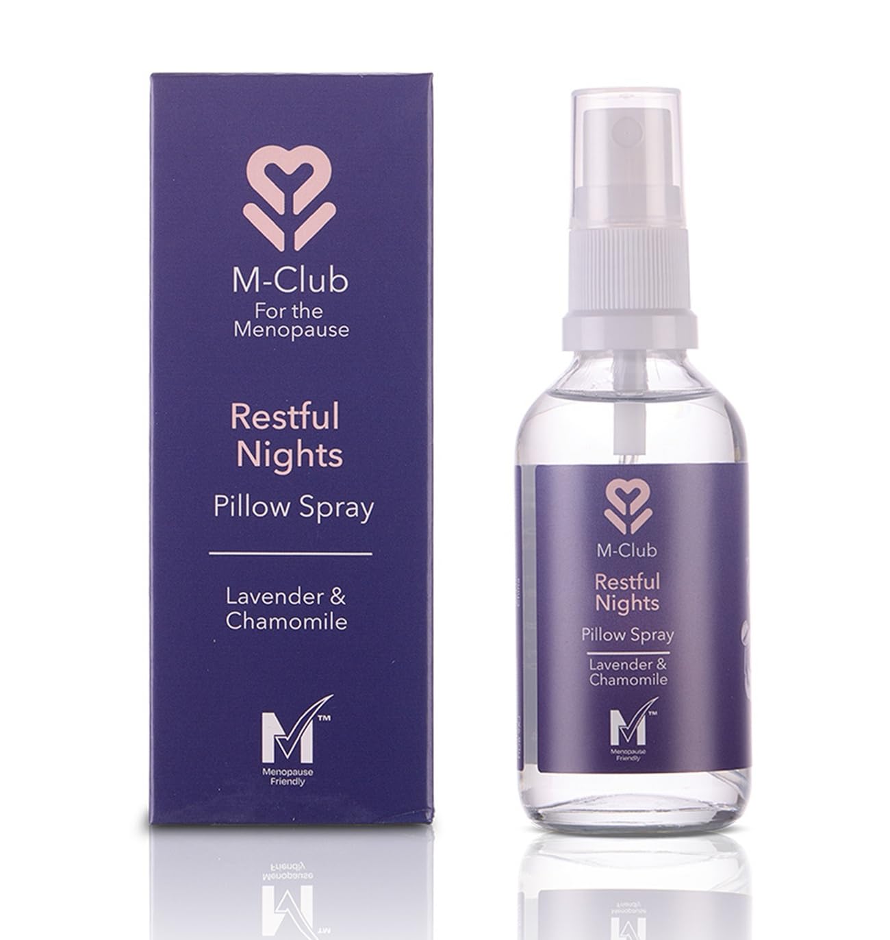 M-Club Lavender Pillow Spray for Restful Sleep – Natural Spray with Lavender & Chamomile – Calming Pillow Mist for Deep Sleep & Relaxation with Chamomile for Bedtime – 50ml