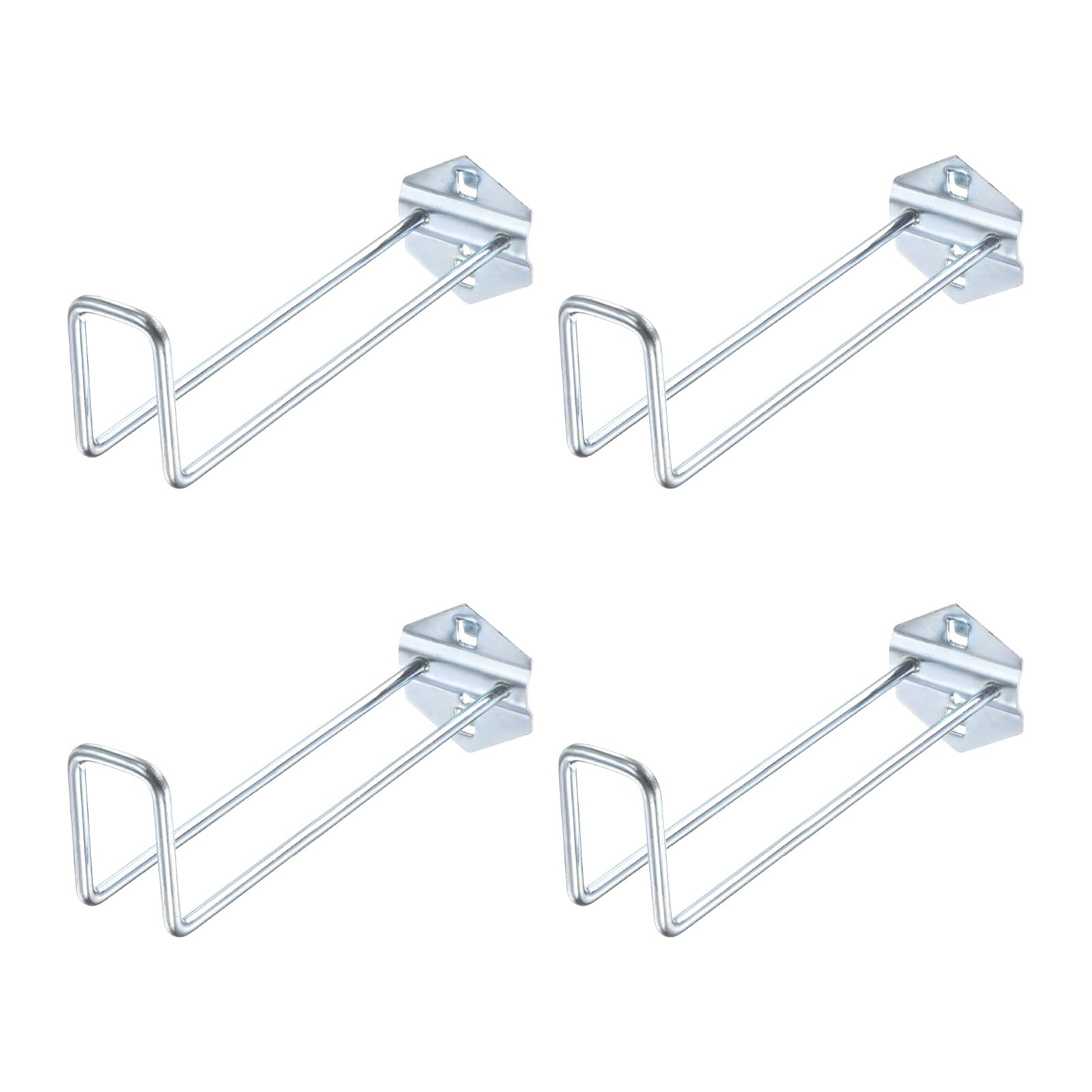 Crochets carrés pour panneaux perforés en métal argenté de haute qualité
