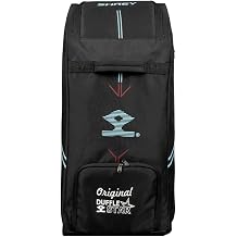 SHREY Star Duffle 2.0 Wheelie Cricket Kitbag|Two Padded Bat Pockets|Highly Water Resistant|Mesh Panel
