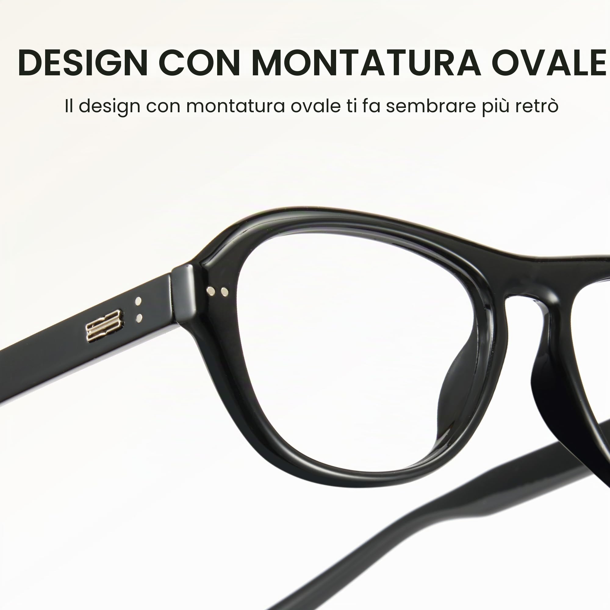 Cyxus Occhiali Luce Blu Uomo Donna Leggero Da Computer Retrò Occhiali Anti Mal di Testa Affaticamento Degli Occhi 8236