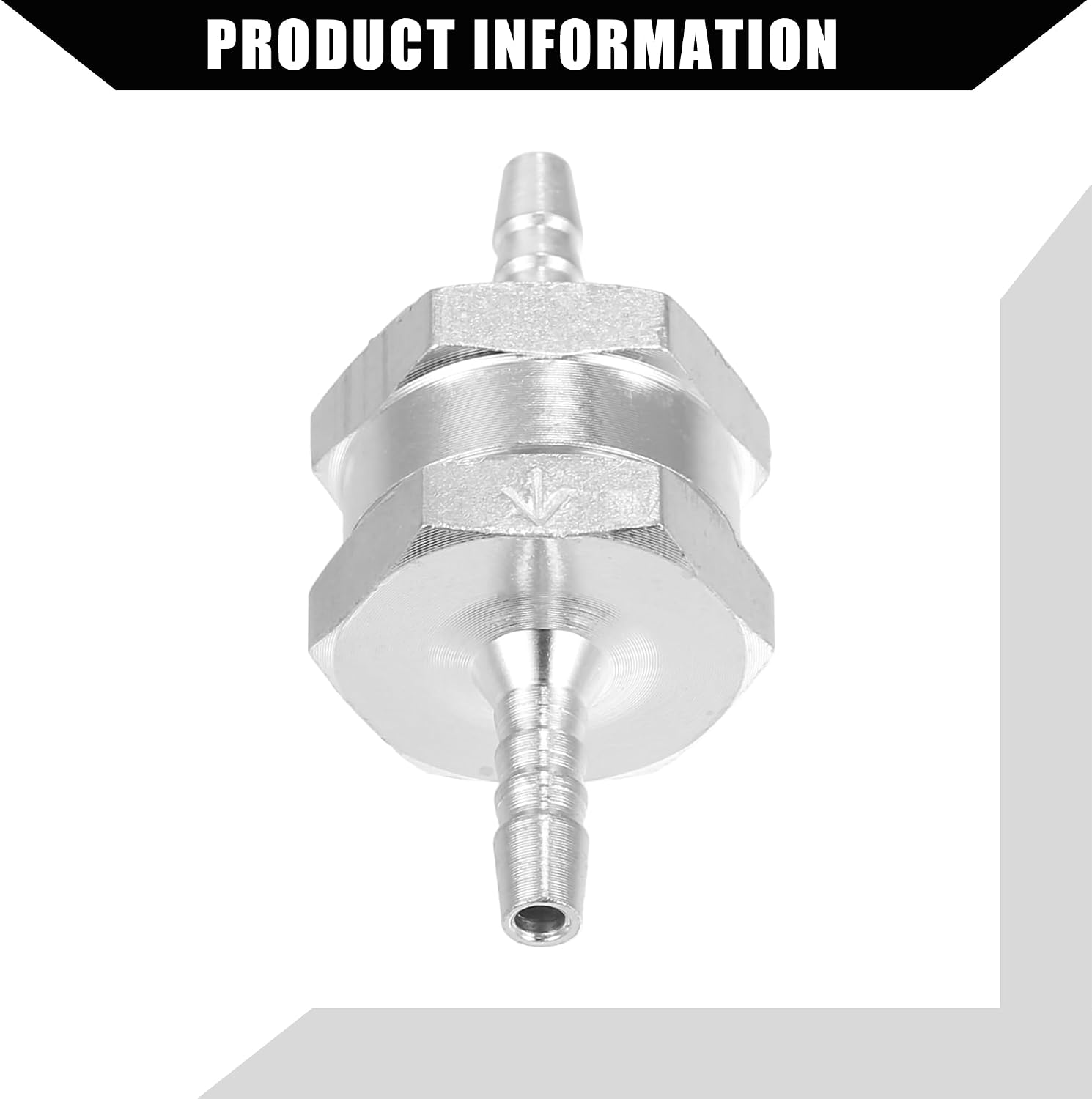 Fuel Line Check Valve/Inner Non Return One Way Check Valve Fuel Petrol Gasoline Diesel for Fuel Systems/Durable Aluminum Alloy 5/32" 4mm OD / 2pcs
