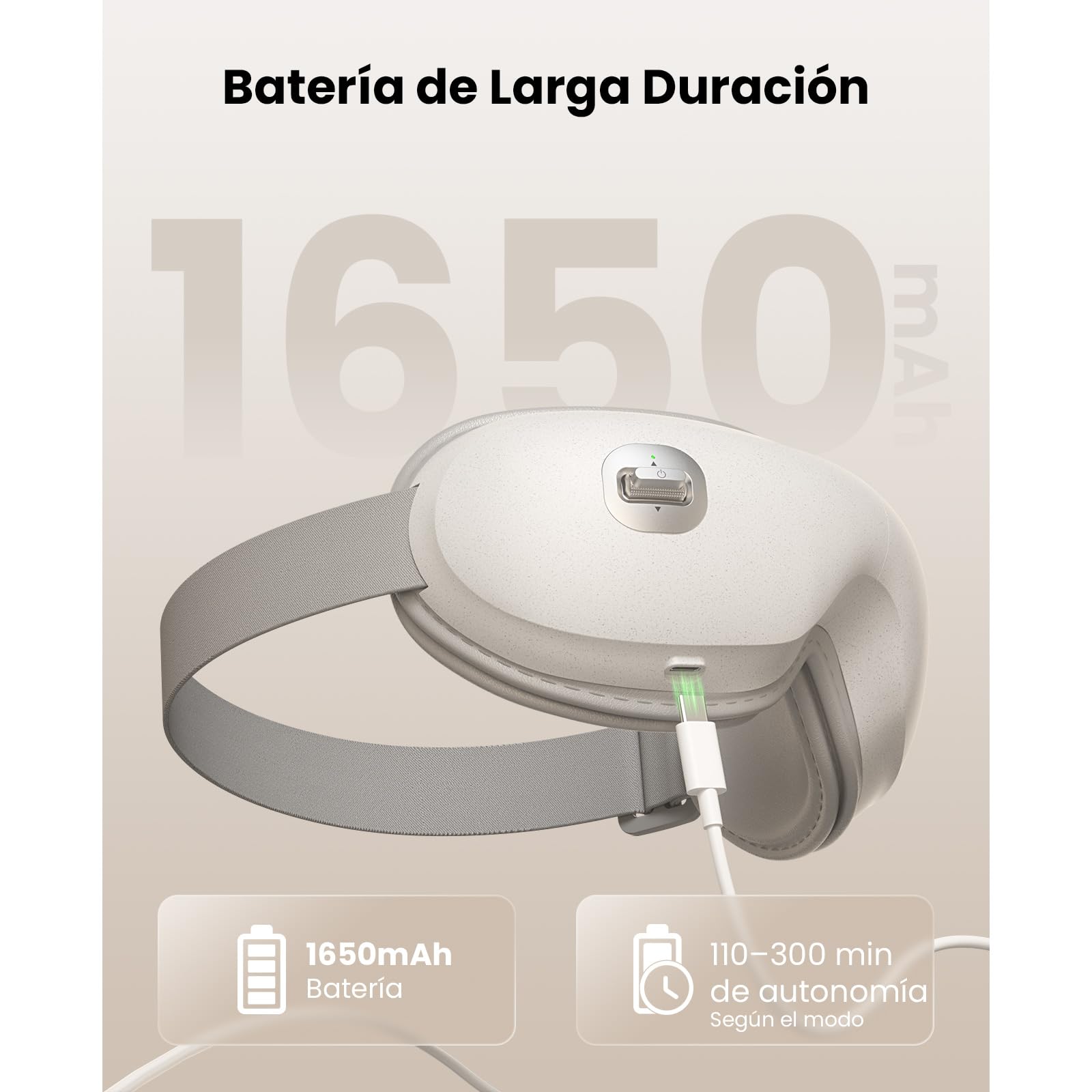 Bob and Brad Masajeador de Ojos Silencioso con Calor y Gel Frío, Zero Pro Máscara Térmica para Dormir, Masaje 3D para Fatiga Ocular y Migrañas, Regalos de Relajación para Mujeres y Hombres