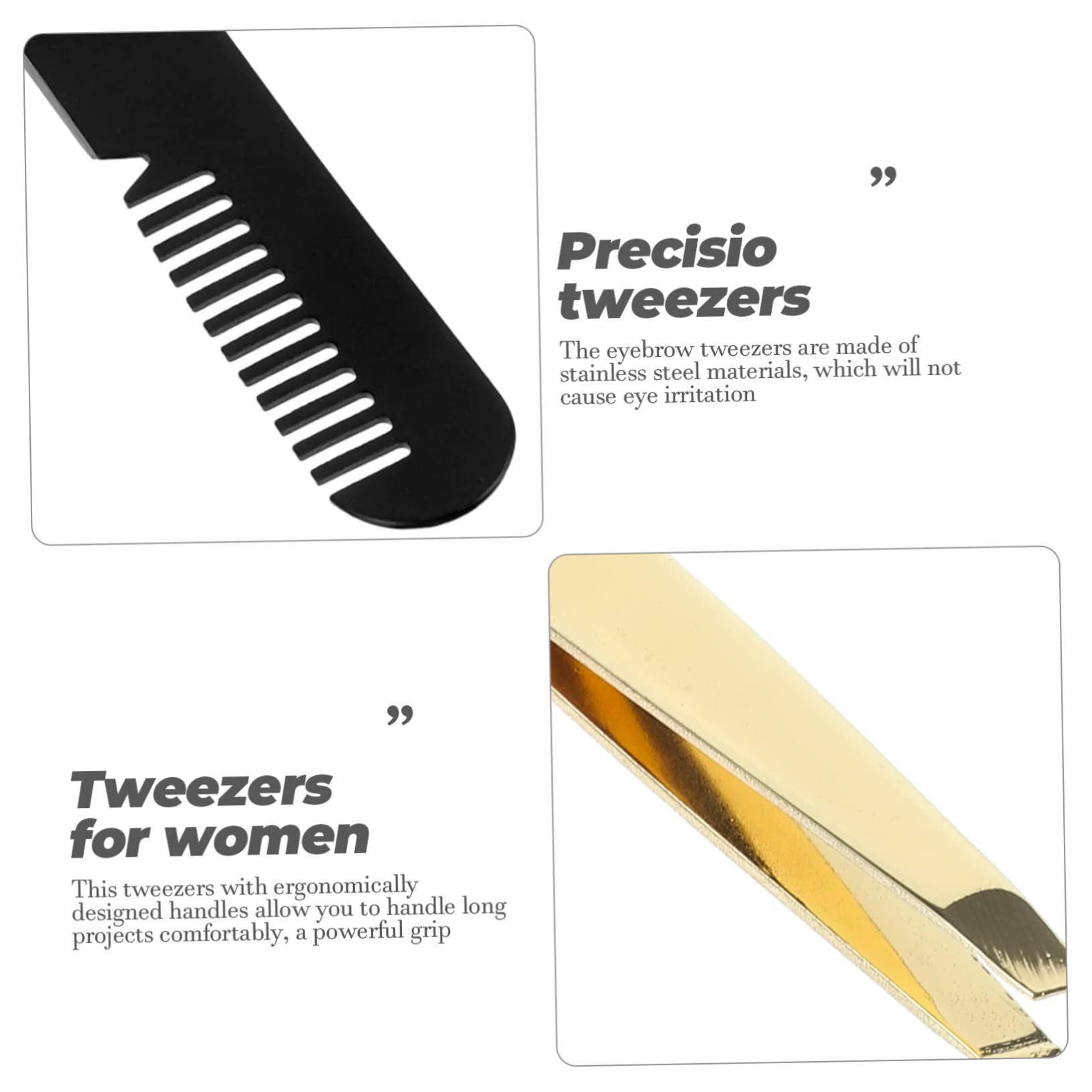 FRCOLOR 5 Set Di Pinzette Per Sopracciglia Da Donna Strumento Di Bellezza Portatile Per Viaggi 4 Pezzi * 5