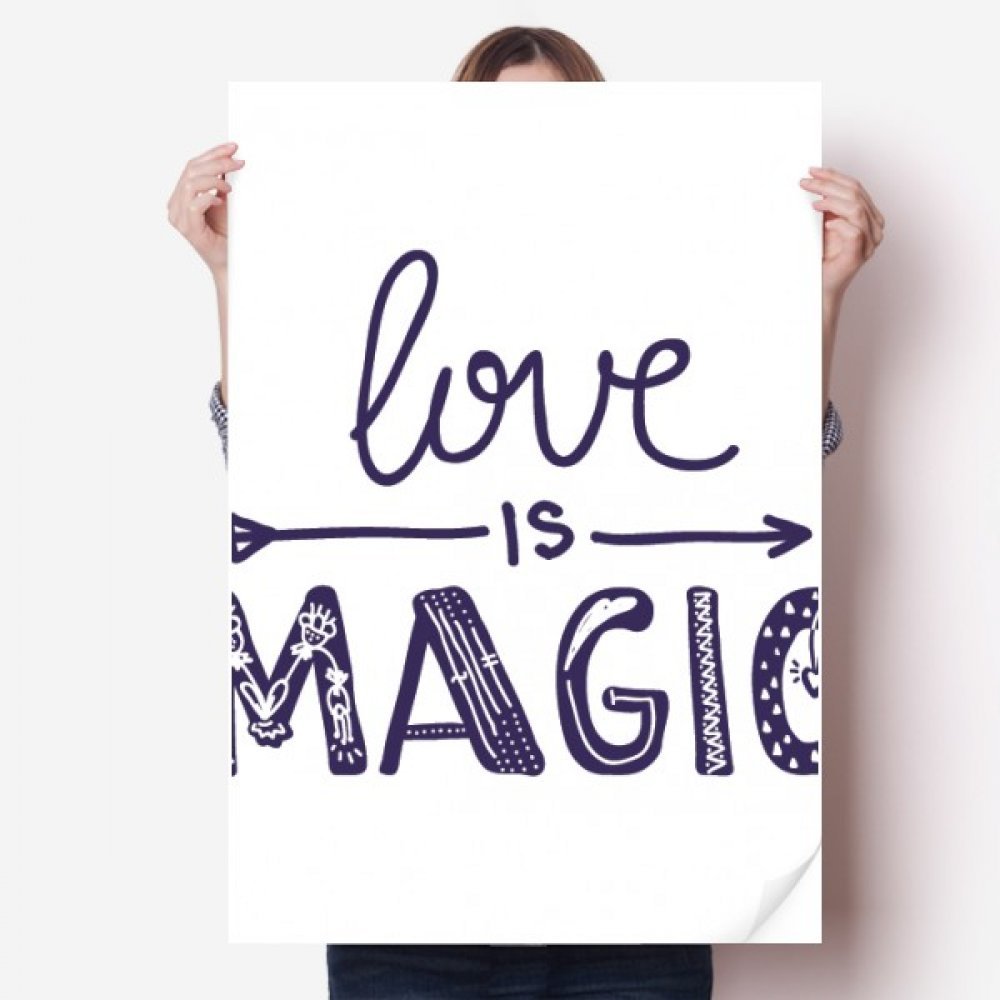 Citation mignonne magique l'amour est autocollant mural pour masquer les imperfections d'un mur