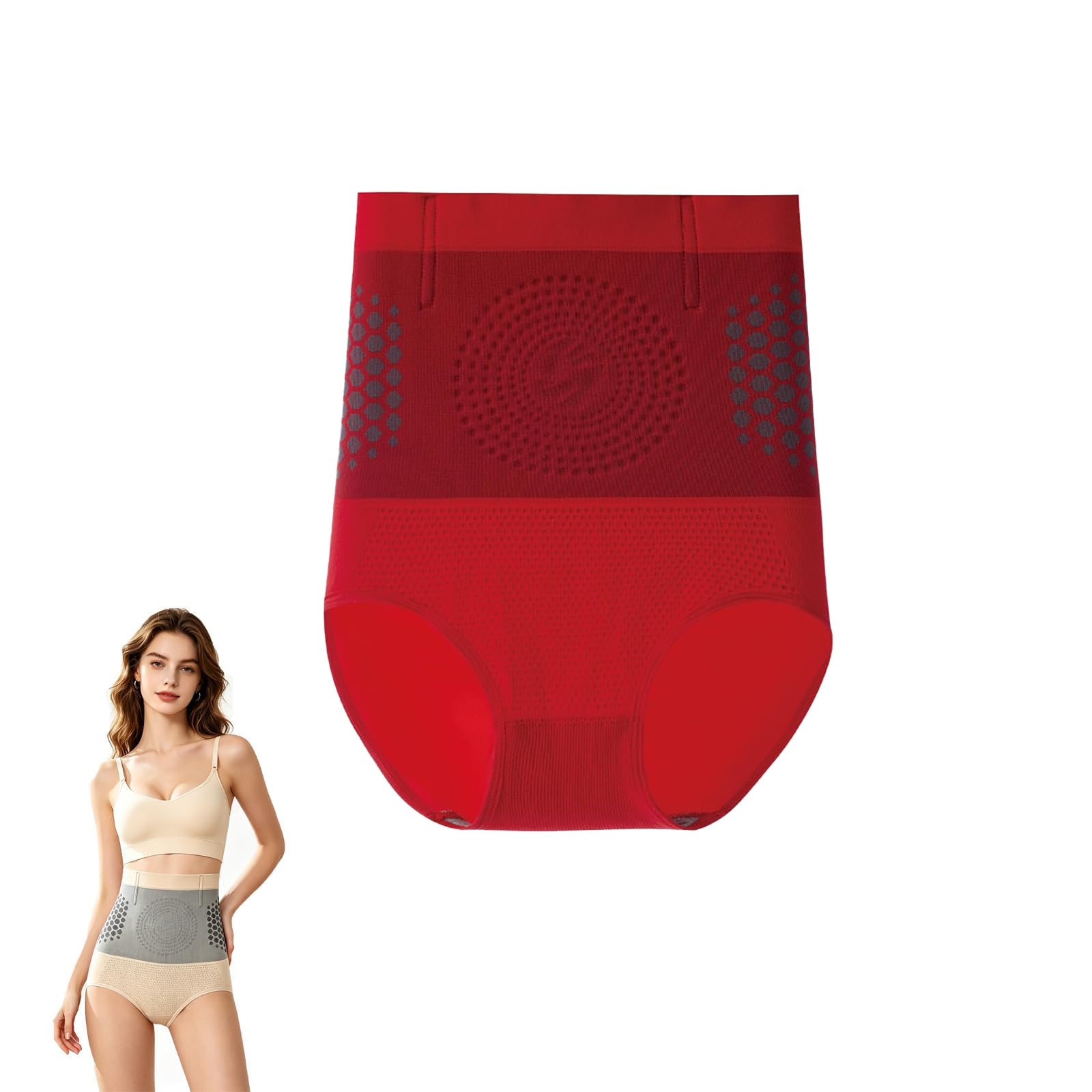 Hfdhd Women's Red Thermogenic Fat Burning Sculpting Shorts,Yoga Pants For ,High Waist Compression Body Shaping (,Xxl)