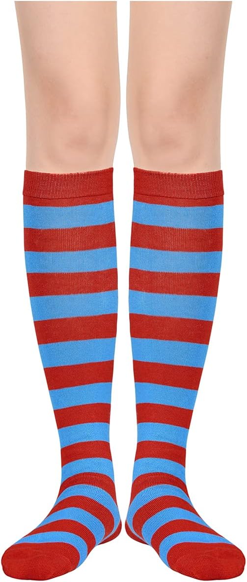 Century Star 3 Pairs Striped Knee High Tube Socks for Women Casual Long Stockings - Image 2