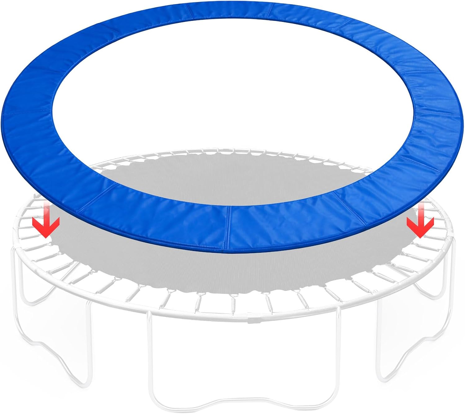 Trampoline Replacement Safety Pad, Waterproof & Tear-Resistant Foam Spring Cover, 14FT Round Trampoline Pad, Full Spring Protection, Easy Installation (Blue)