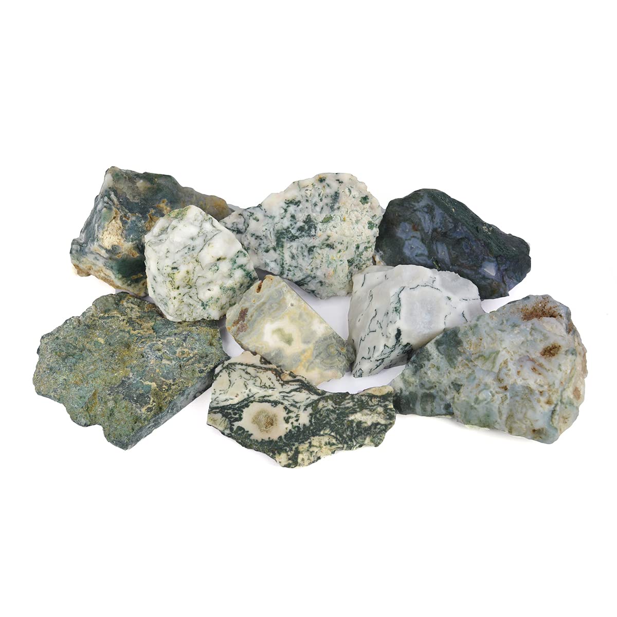 Reiki Crystal Products Natural Tree Agate Rough, Raw Stone 1 KG, Tree Agate Raw Stones