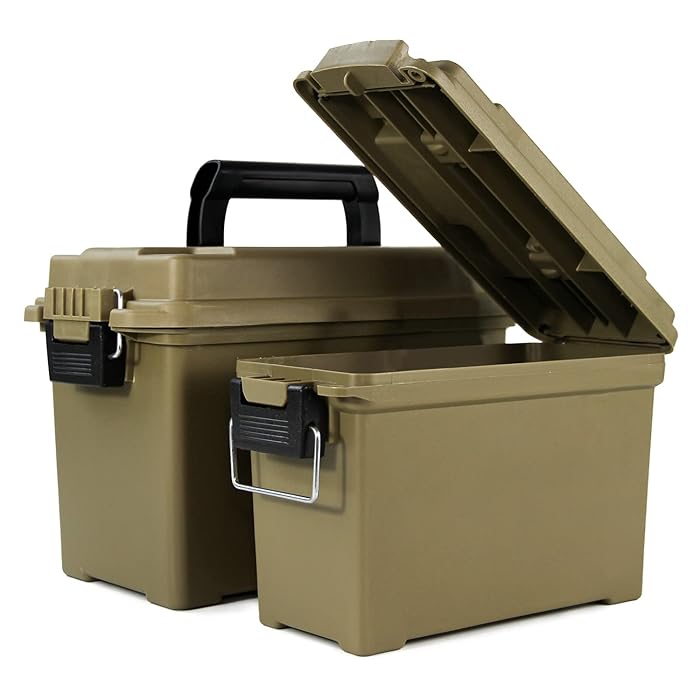 Buy GUGULUZA Plastic Ammo Cans, 2Pack Lockable Ammo Storage Containers