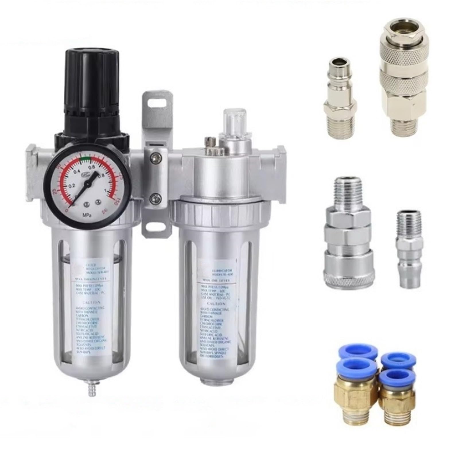 Unidad de tratamiento de aire SFC400 1/2 SFC300 SFC200 Filtro separado de aceite y agua Compresor de aire Regulador(SFC 6mm Fitting,400)