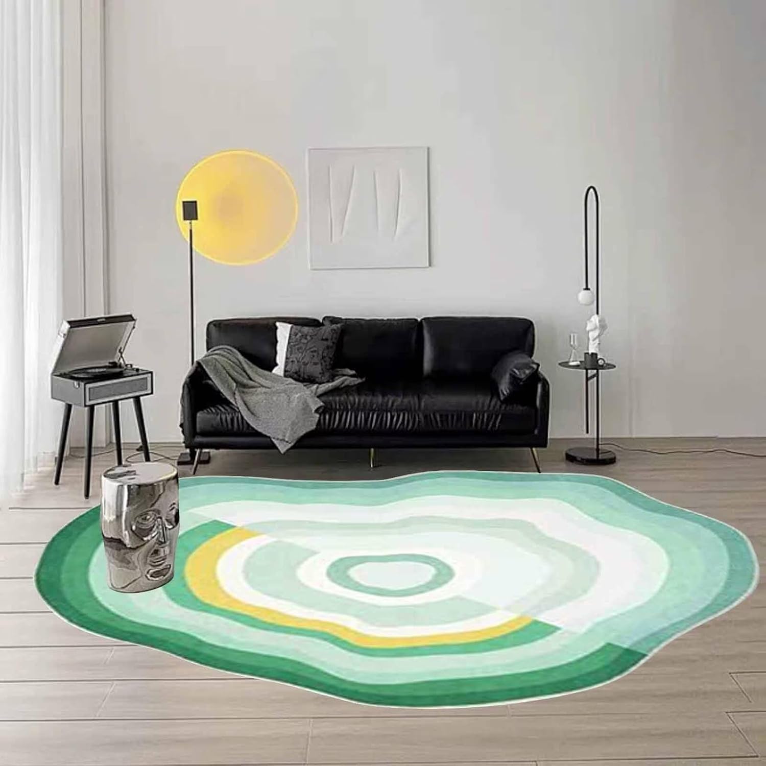 Soyalie Green Abstract Modern Area Rugs 5'x7'Fashion