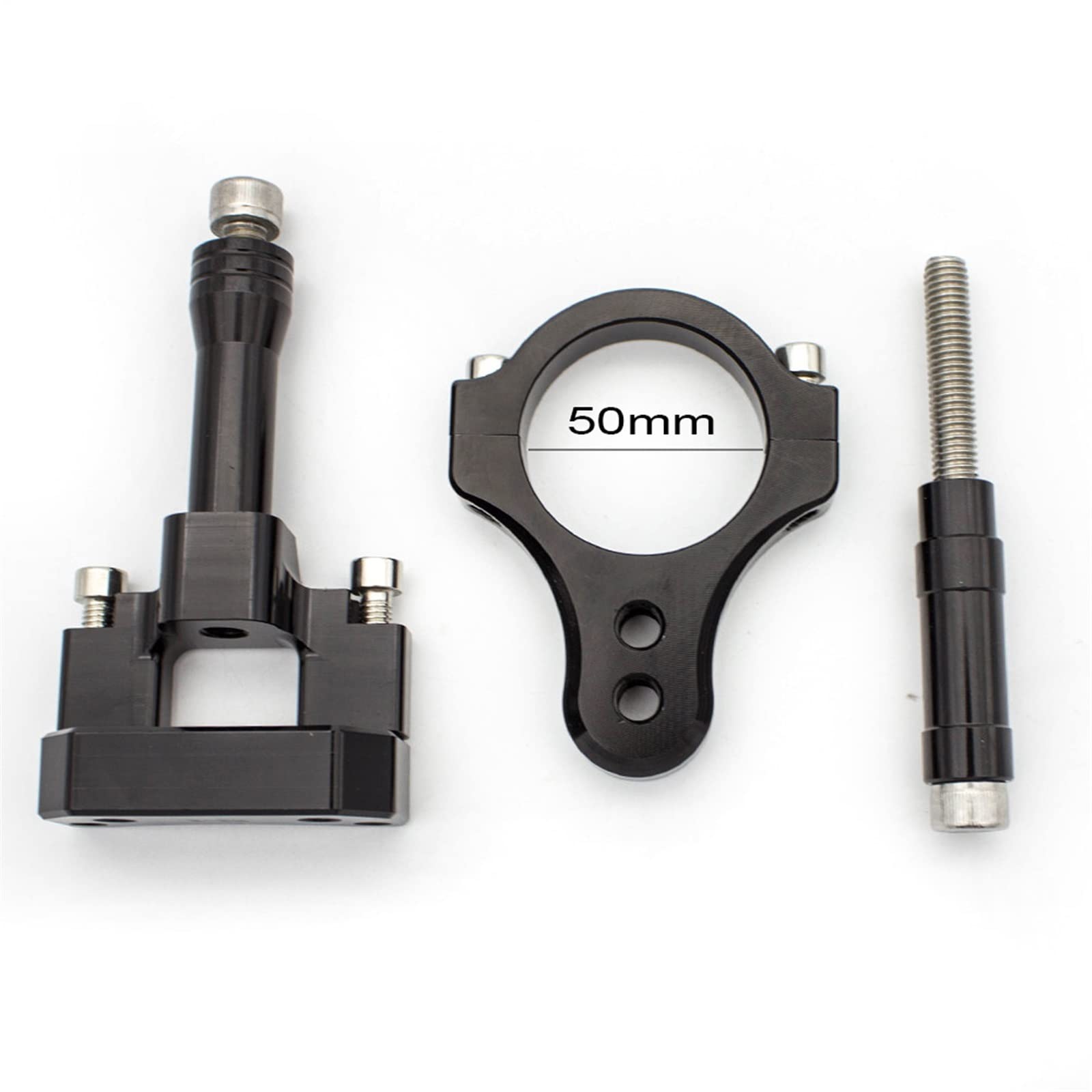 50mm Clamp Fit For The Scooter G-booster Stabilizer Steering Damper Mounting Bracket Support Fiber Carbon Dampers Aluminum Brackets Amortyzator układu kierowniczego(Carbon Damper)