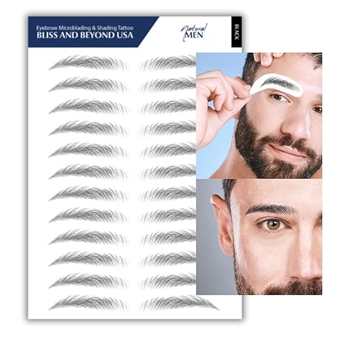 Miniatura 7 de Pegatinas de tatuaje de cejas impermeables para hombres. Un aspecto real de trazo de cabello. Reemplazo de cabello sin cirugía. Solución para la