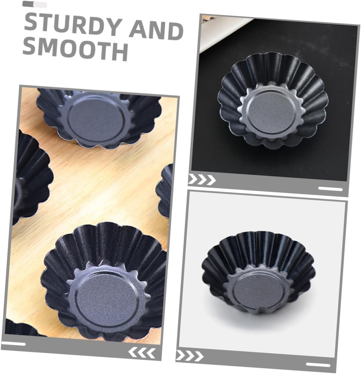 Zerodeko 1 Set Carbon Steel Tart Mold Non Stick Mini Tart Pans for Baking Cupcakes Puddings Includes Silicone Brush for Baking Enthusiasts