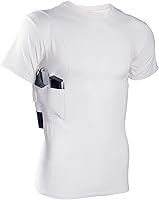 Vista 14 de Lilcreek Camisas de transporte ocultas de cuello redondo para hombres: ropa de transporte oculta encubierta con funda de pistola