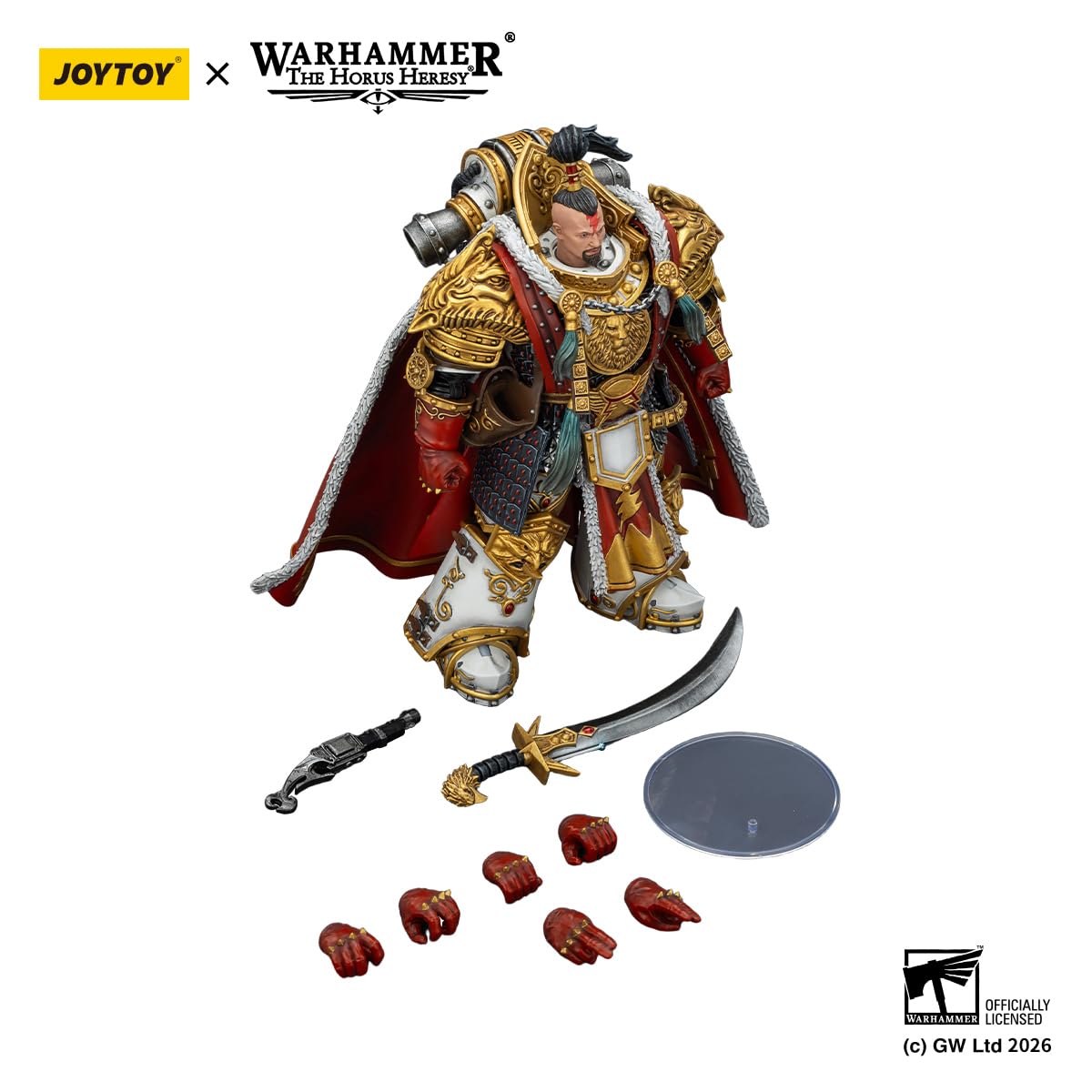 JOYTOY Warhammer 40K figurki akcji 1/18 białe blizny Jaghatai Khan Primarcha V Legionu prezenty urodzinowe model kolekcjonerski Warhammer miniatury