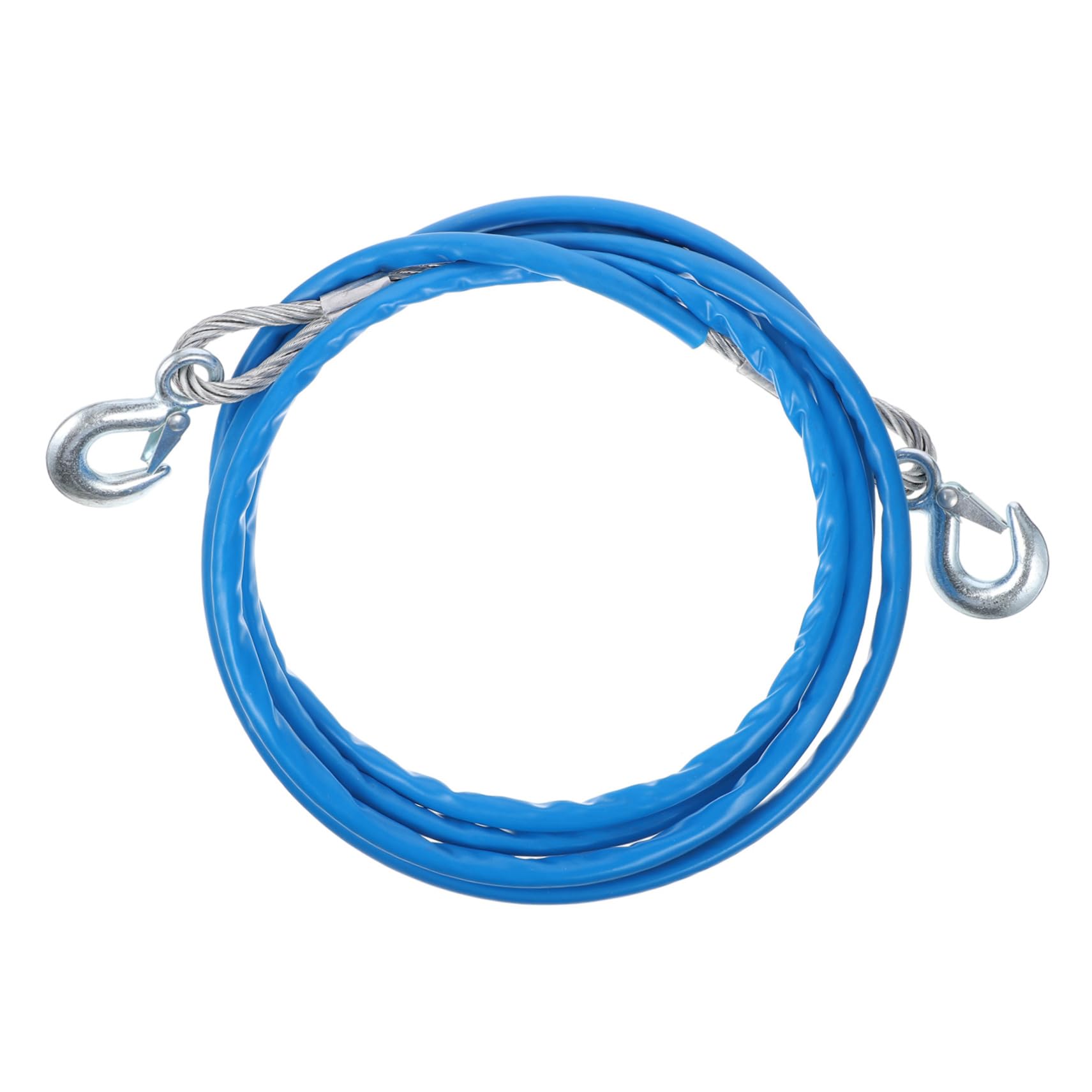 HOLIDYOYO 1PC Sturdy Hauling Rope with Hooks Capacity Car Winch Cable Fluorescent Trailer Rope for Safe Night Use Durable Cable for Emergency Towing