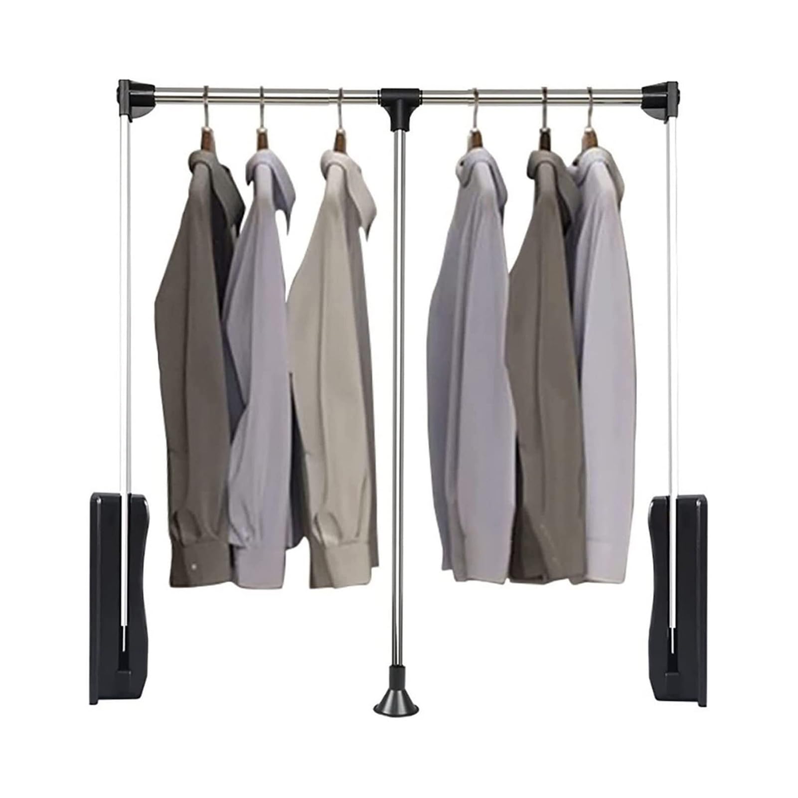 GTHTUHFD Retractable Clothes Rail, Heavy Duty Adjustable Hanging Solution For Wardrobe Organization One Color-890-1210mm