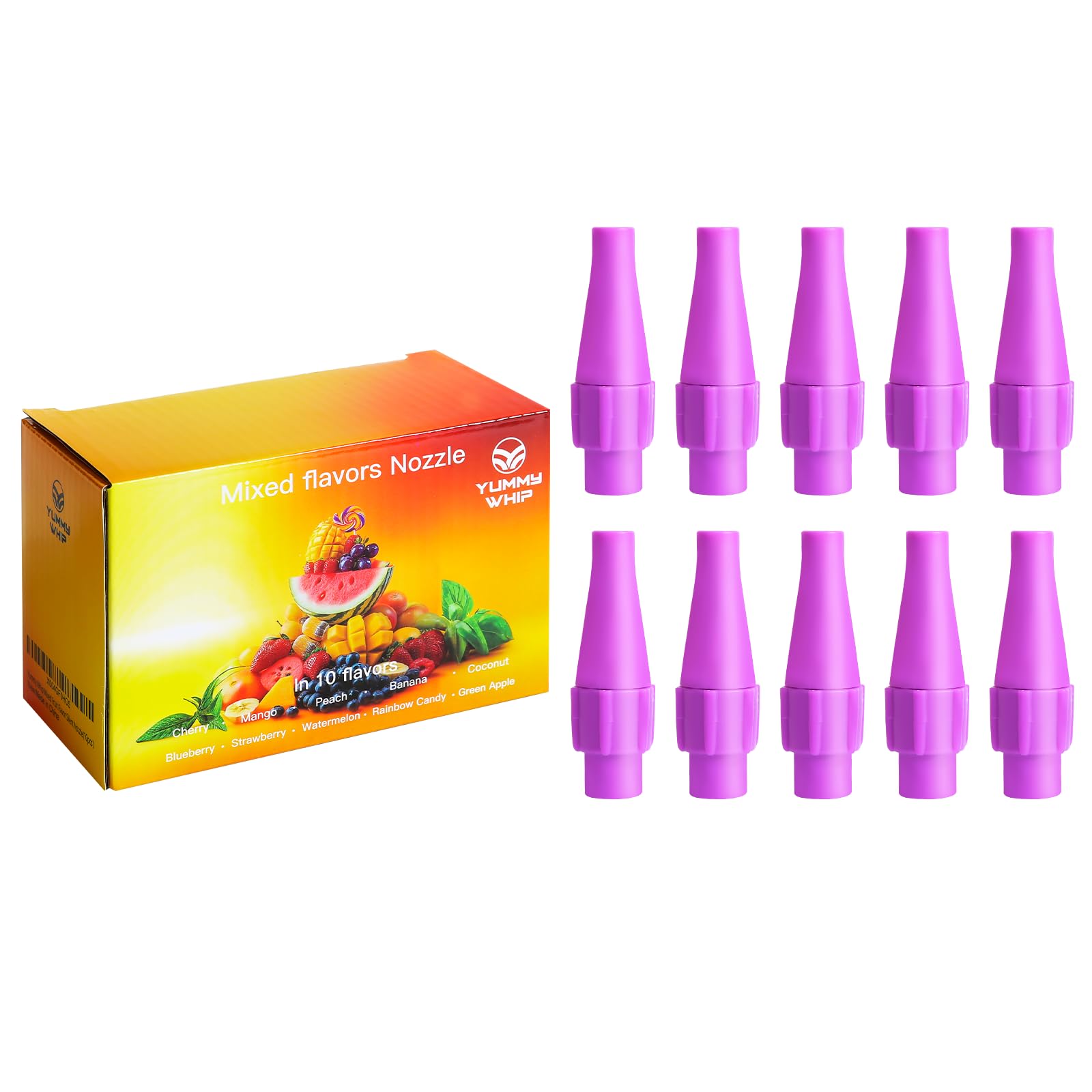 Yummy Whip Mixed Fruit Flavor Silent Nozzle(10pcs)