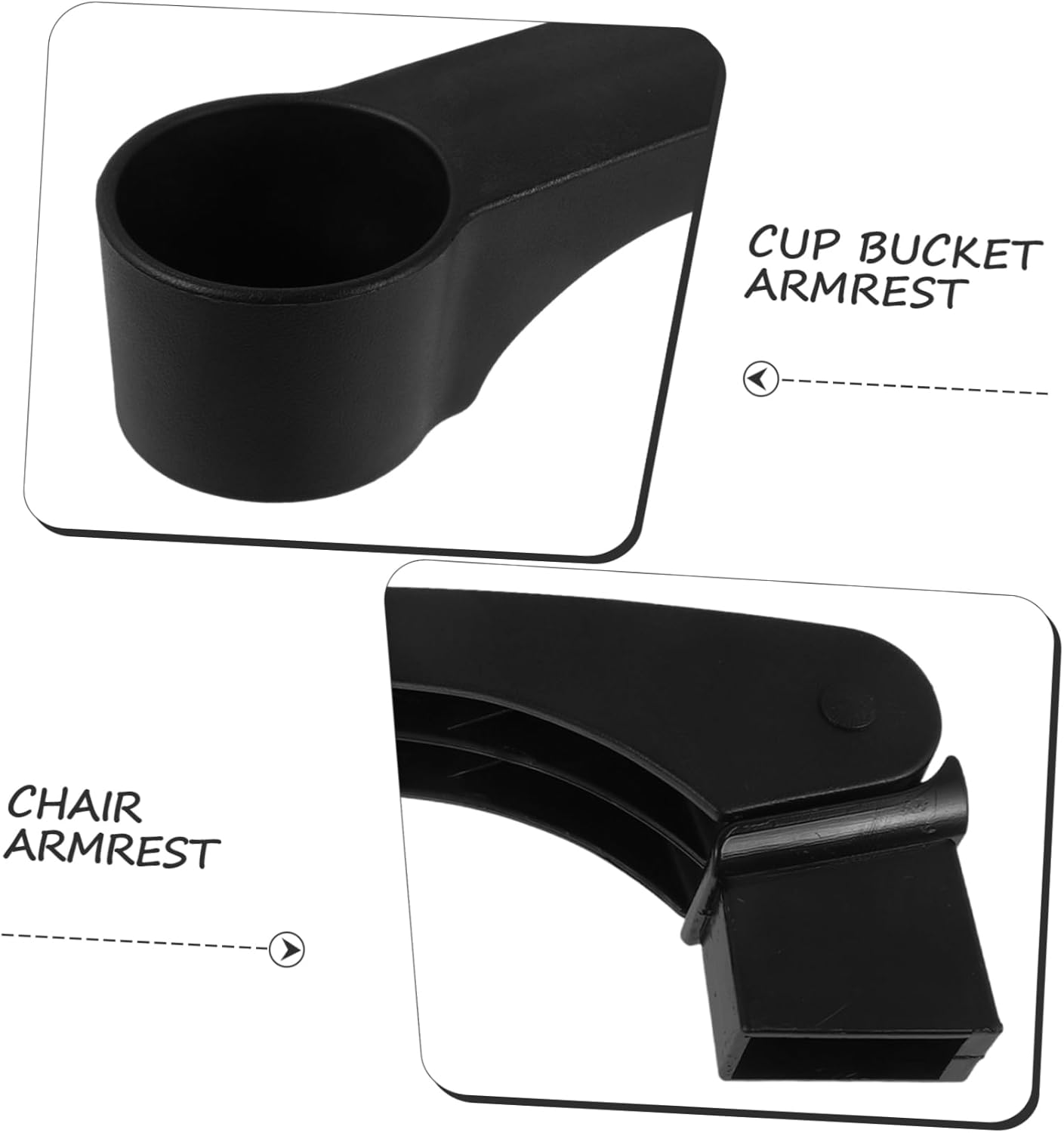Replacement Armrests Cup Holder for Theater Chairs Office Classroom Gaming