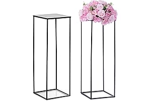 Nuptio Black Vase for Wedding Centerpieces - 2 Pcs 31.5" H Wedding Centerpieces for Tables