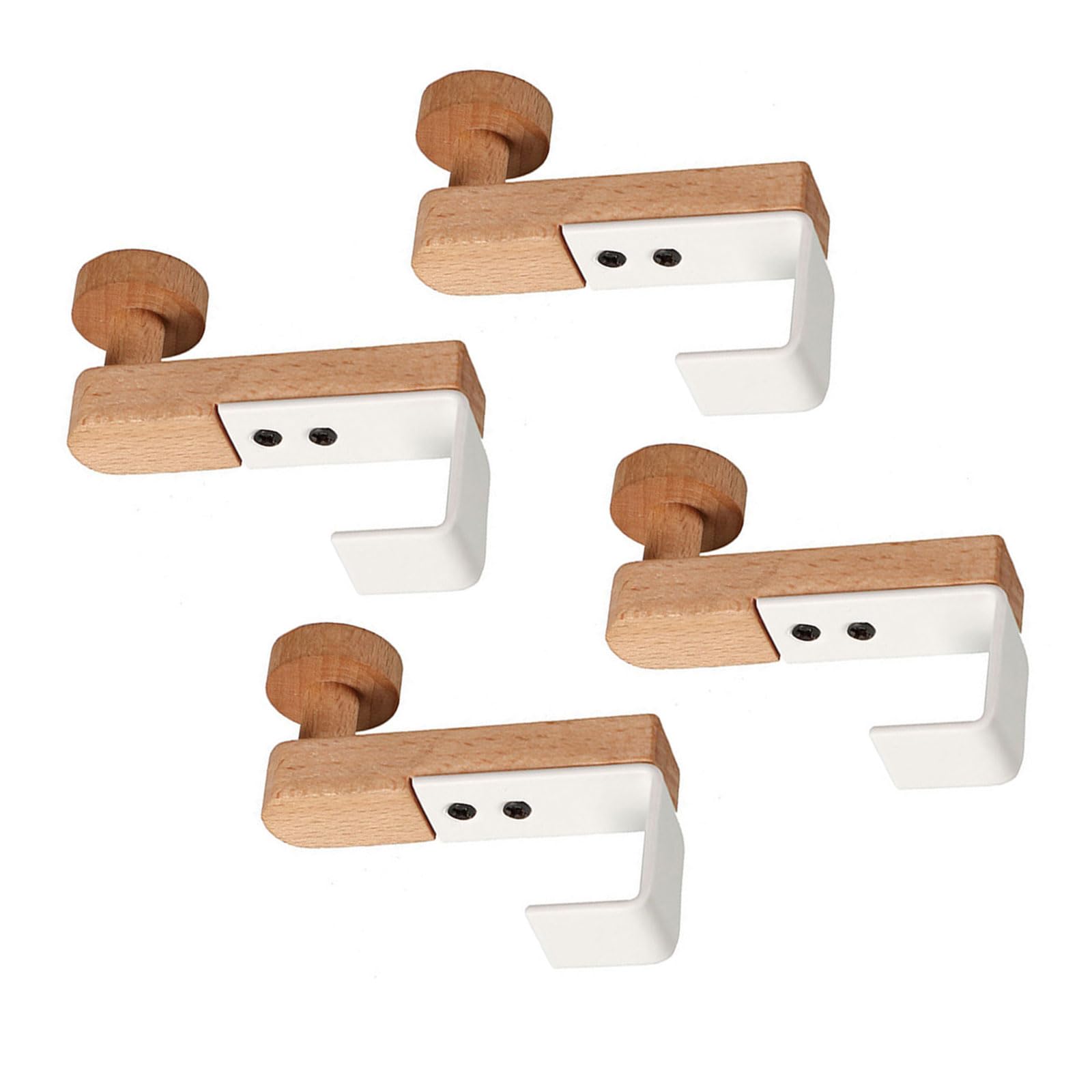 TQUXNGA 4pcs Vertical Space Hook with Iron & Wood Construction for Hanging on Door in Multiple Rooms Reducing Clutter Neatly Bathroom Hook