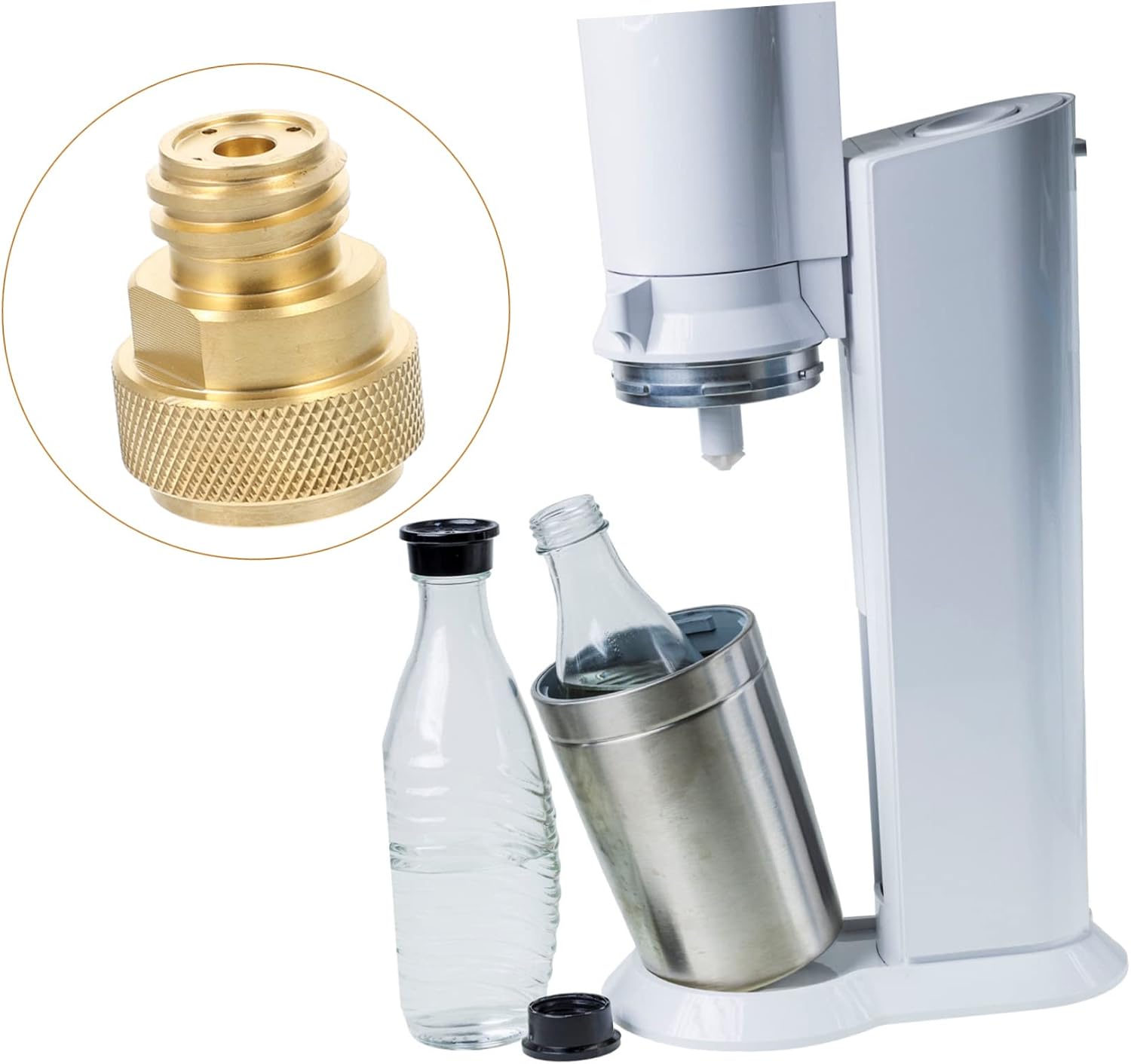 Alipis Soda Water Connector Soda Water Adapter Small and Compact for Camping Bbq Picnic and Hiking