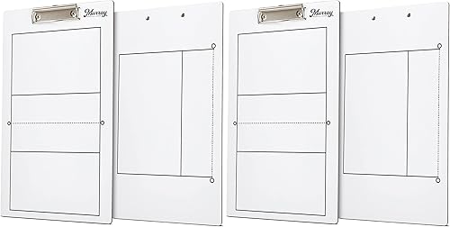 Vista 33 de Murray Sporting Goods Portapapeles de borrado en seco Pizarra blanca de borrado en seco de doble cara