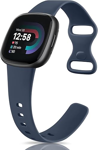 Miniatura 3 de AK Correa deportiva compatible con Fitbit Sense 2, Versa 4, Versa 3, correas clásicas de silicona suave para reloj inteligente, para mujeres y