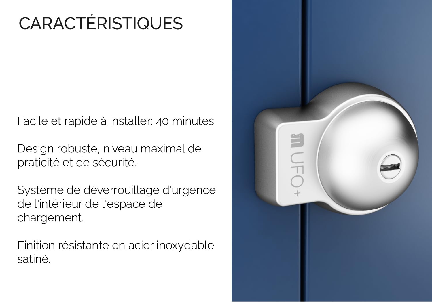 Serrure Antivol UFO+ Double Acier Inox pour Véhicules Utilitaires