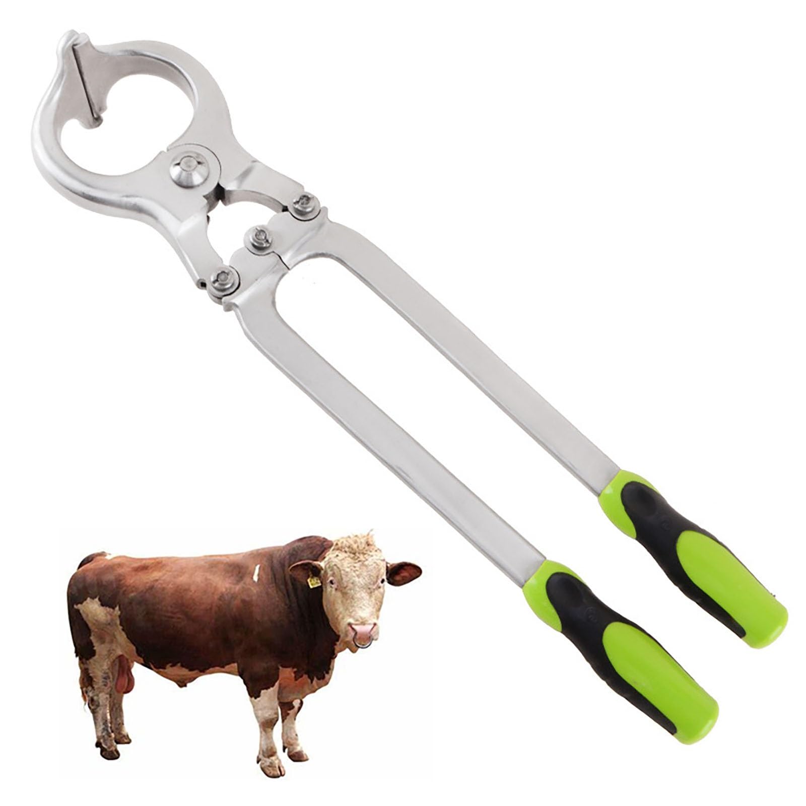 Alicates castradores de Ganado sin Sangre para toros y ovejas, de Acero Inoxidable, Herramienta para castrar Animales de Granja, Ganado Vacuno, ovejas, Caballos y Cabras(Cattle)