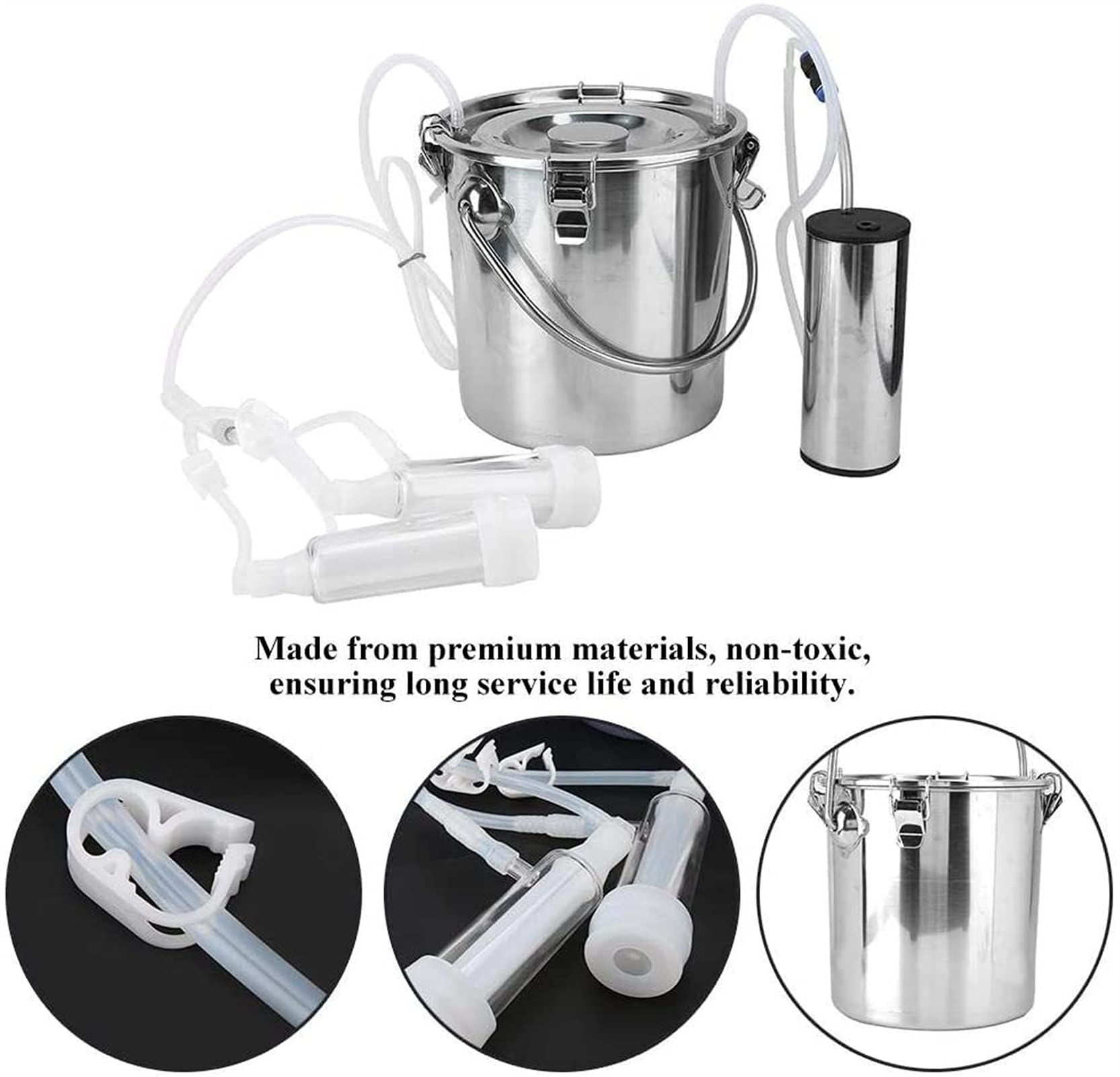 Mungitrice Elettrica TNFEEON 5L - Per Capre E Pecore, Con Pompa A Impulso, EU Plug - Foto 14