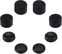 Vista 2 de eXtremeRate 4 pares de fundas negras de silicona antideslizante de longitud extendida para Nintendo Switch y Switch OLED Joy-con Controller, tapas