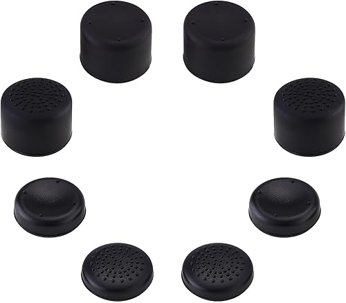 Vista 2 de eXtremeRate 4 pares de fundas negras de silicona antideslizante de longitud extendida para Nintendo Switch y Switch OLED Joy-con Controller, tapas