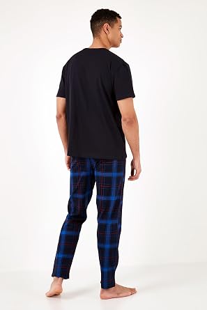 Buratti Ekoseli Pamuklu Regular Fit Kısa Kollu Pijama Takımı Erkek PİJAMA TAKIMI 6572002